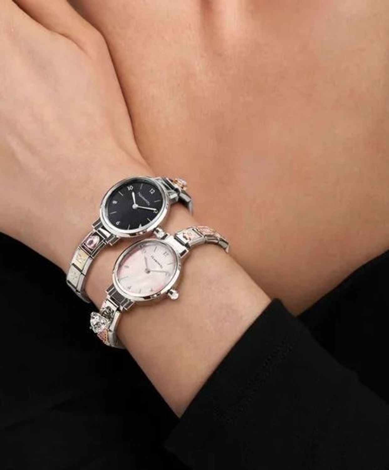 Damski zegarek Nomination Composable Time Owalna czarna tarcza 076038 012.png